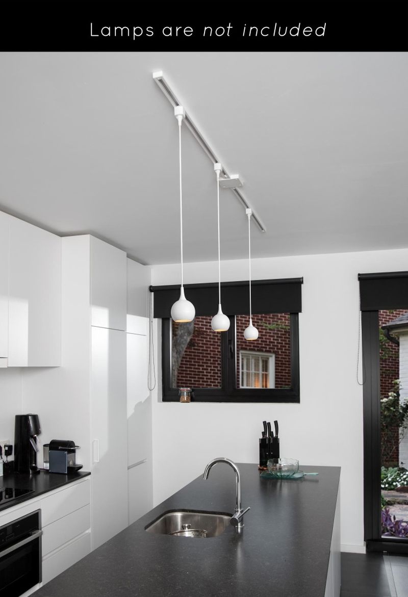 Lucide TRACK Štartovacia sada - 1-okruhový Systém osvetlenia koľají - 2 metre - Biela